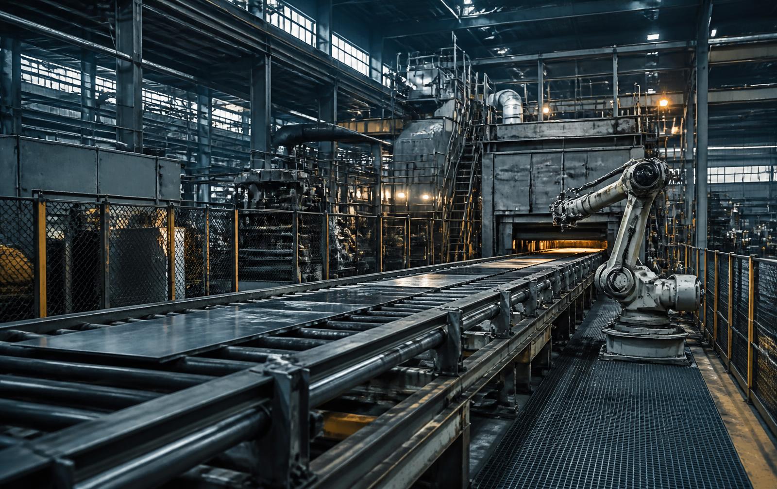 Equipo de ingeniería en planta industrial